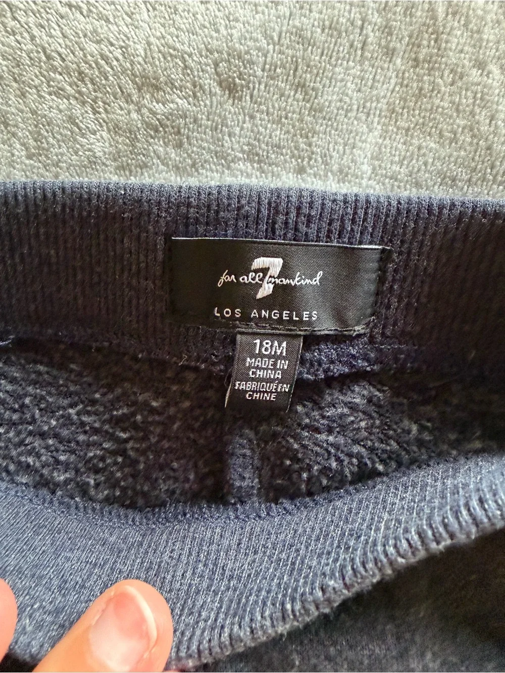 7 For All Mankind Toddler Jogger Sweatpants Navy Blue Fleece Size 18M